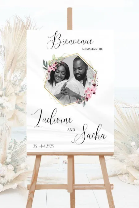 Papan Akrilik Papan Pernikahan Bungo